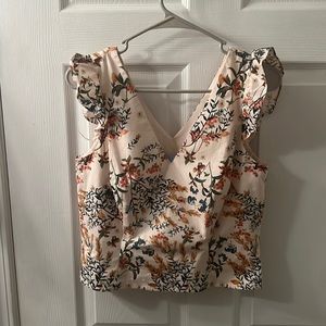 NWT corset type top very fitted sweetheart neckline. Beige in color size 6